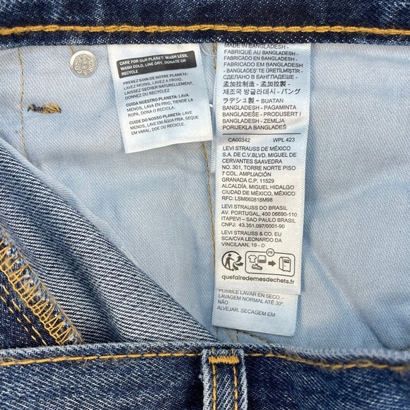 Levis 505 Regular Fit Jeans Mens 36x34 Medium Wash Blue Straight Leg Cotton NWT - Picture 4 of 7